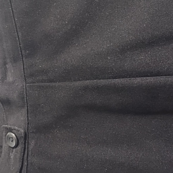 Yves St Clair Vintage Sueded Stretch Pleated Straight Leg Trouser Pants Black 10 - Picture 3 of 11